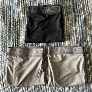 Nike Pro Dri-FIT Men's Shorts 7-Inch Inseam Medium Grey & Black